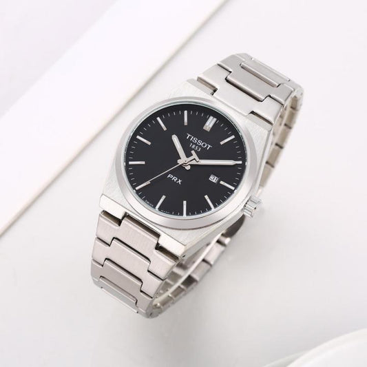 Tissoot Prx Silver-Black Plain