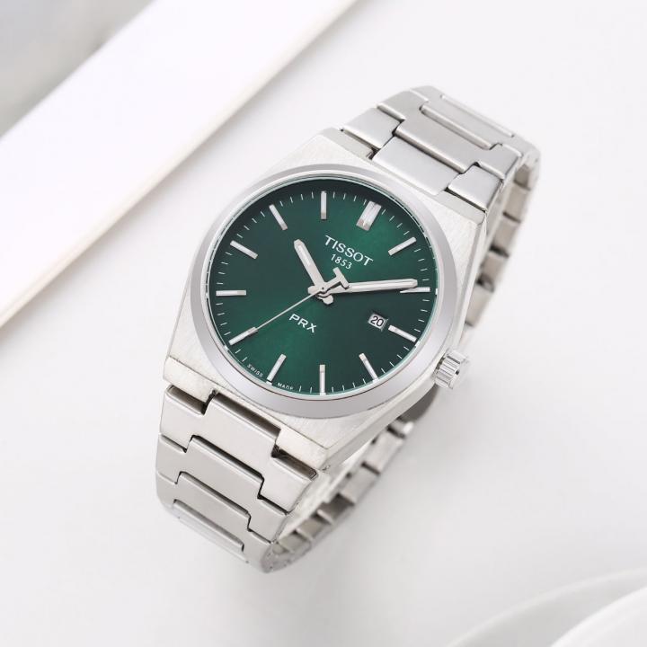 Tissoot Prx Silver-Green Plain